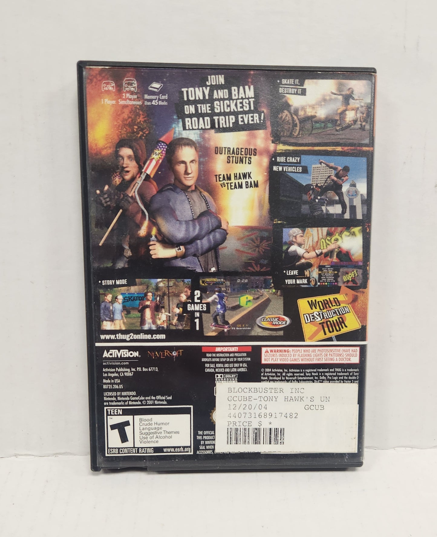 Auction Item 74: Tony Hawk's Underground 2 - GameCube