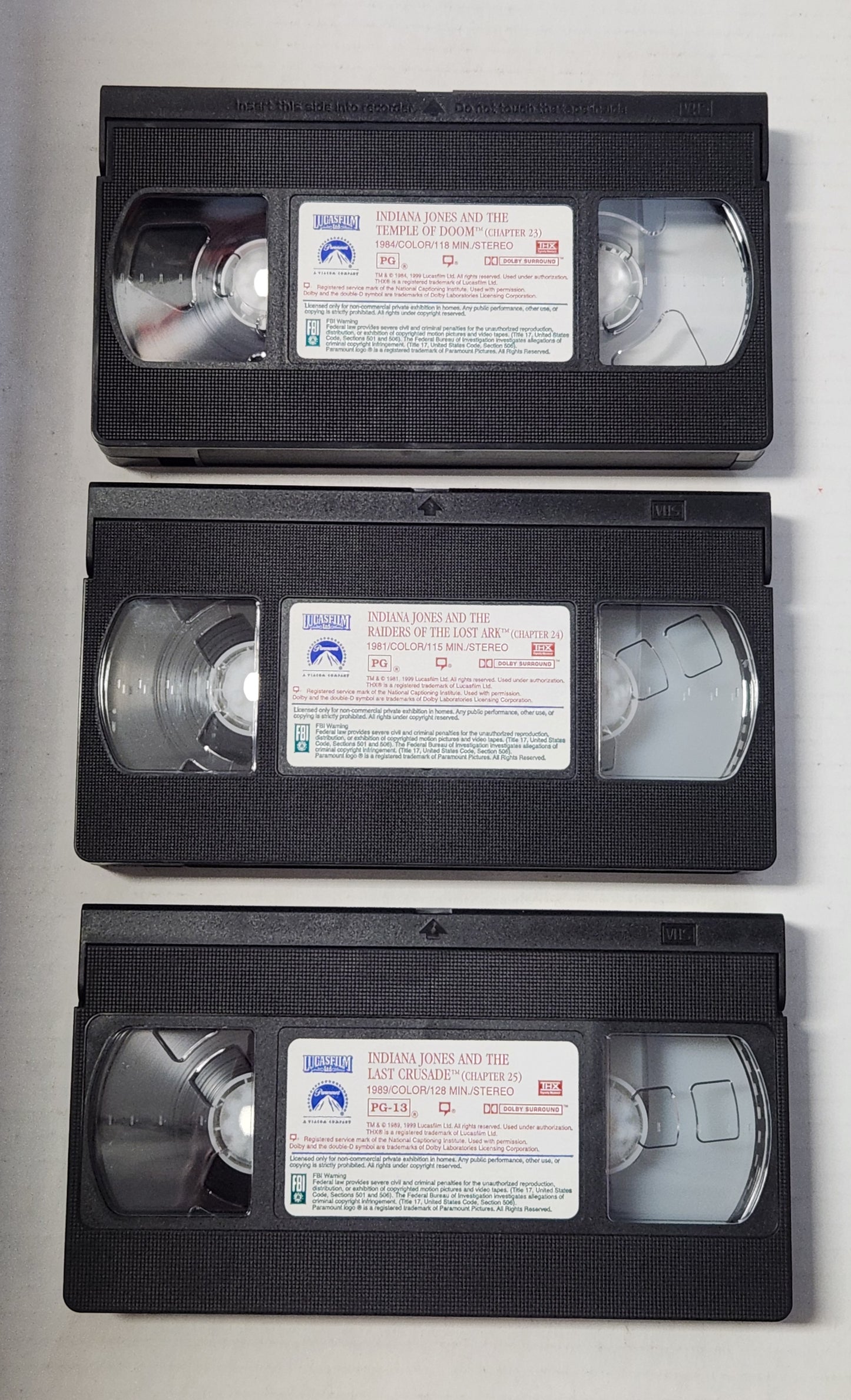 Auction Item 51: Indiana Jones Boxed Set - VHS