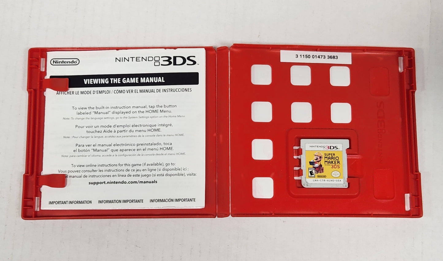 Auction Item 36: Super Mario Maker 3DS - 3DS