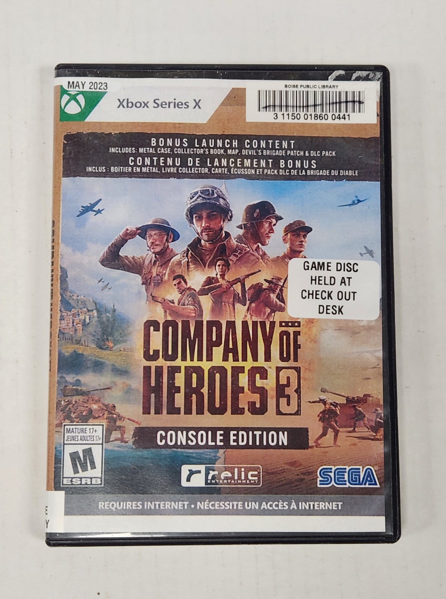 Auction Item 33: Company of Heroes 3 - XBox Series X