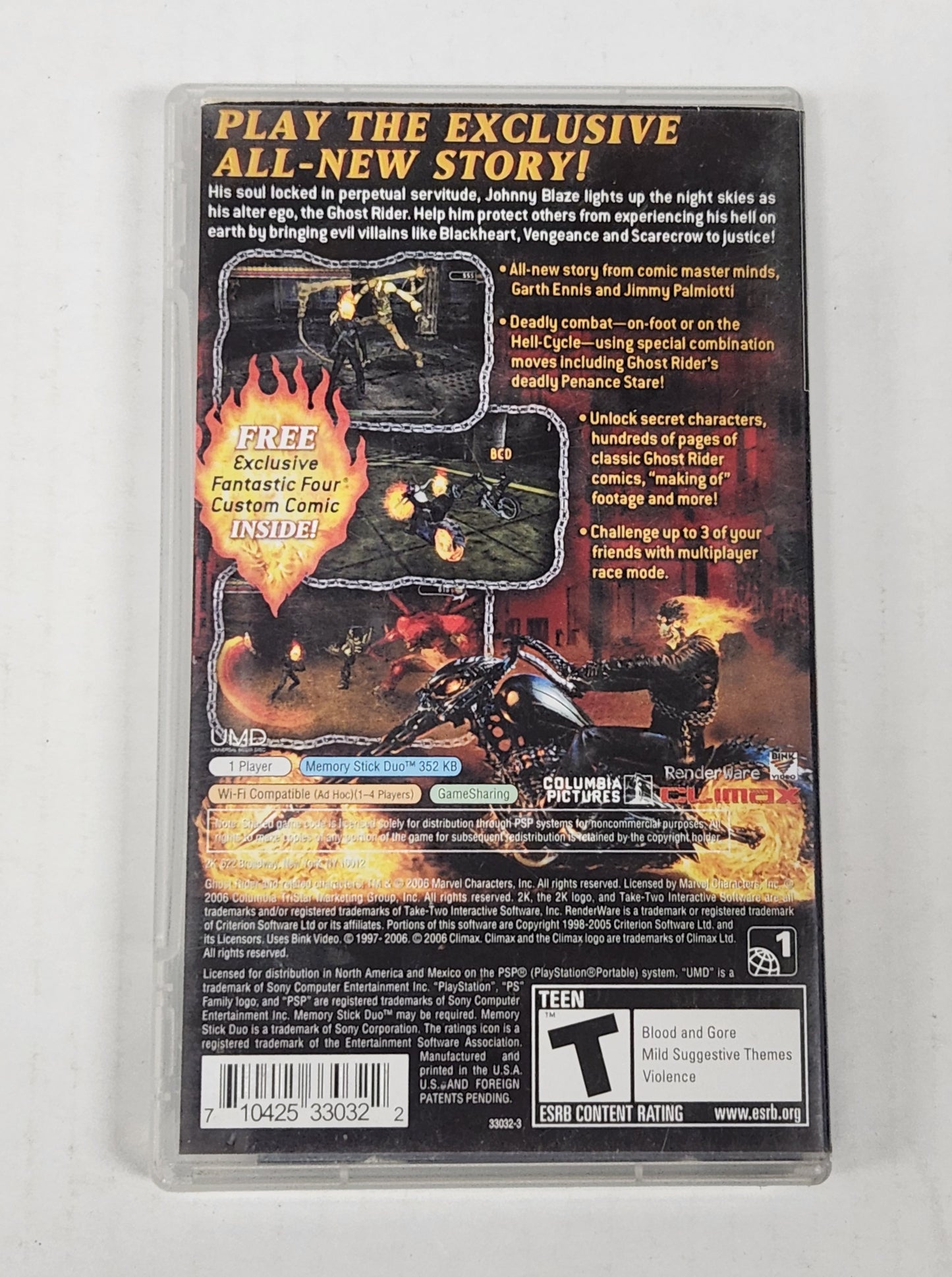 Auction Item 38: Ghost Rider (Movie) - PSP