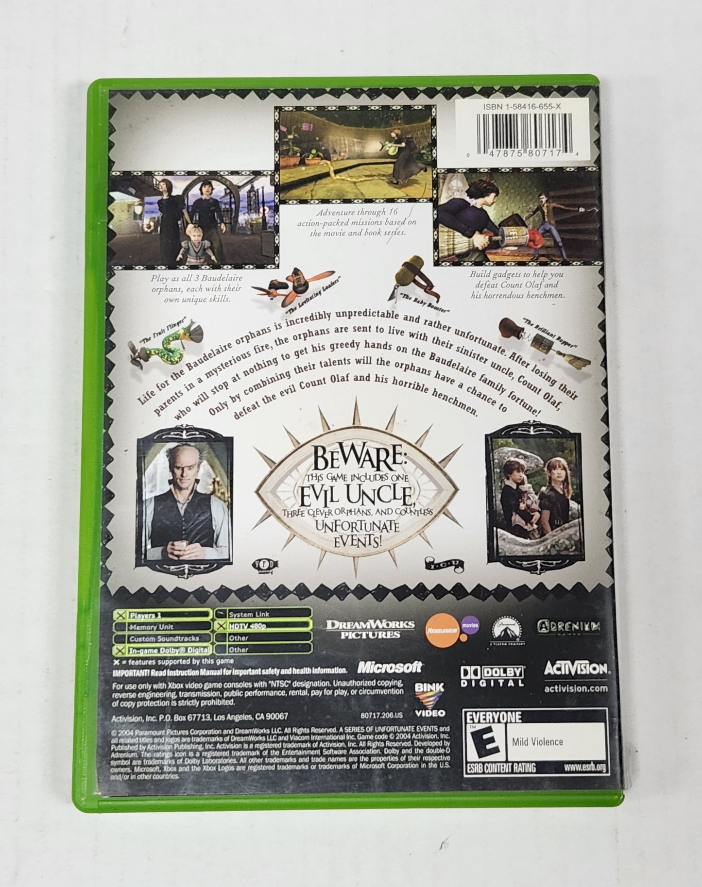 Auction Item 79: A Series of Unfortunate Events - XBox