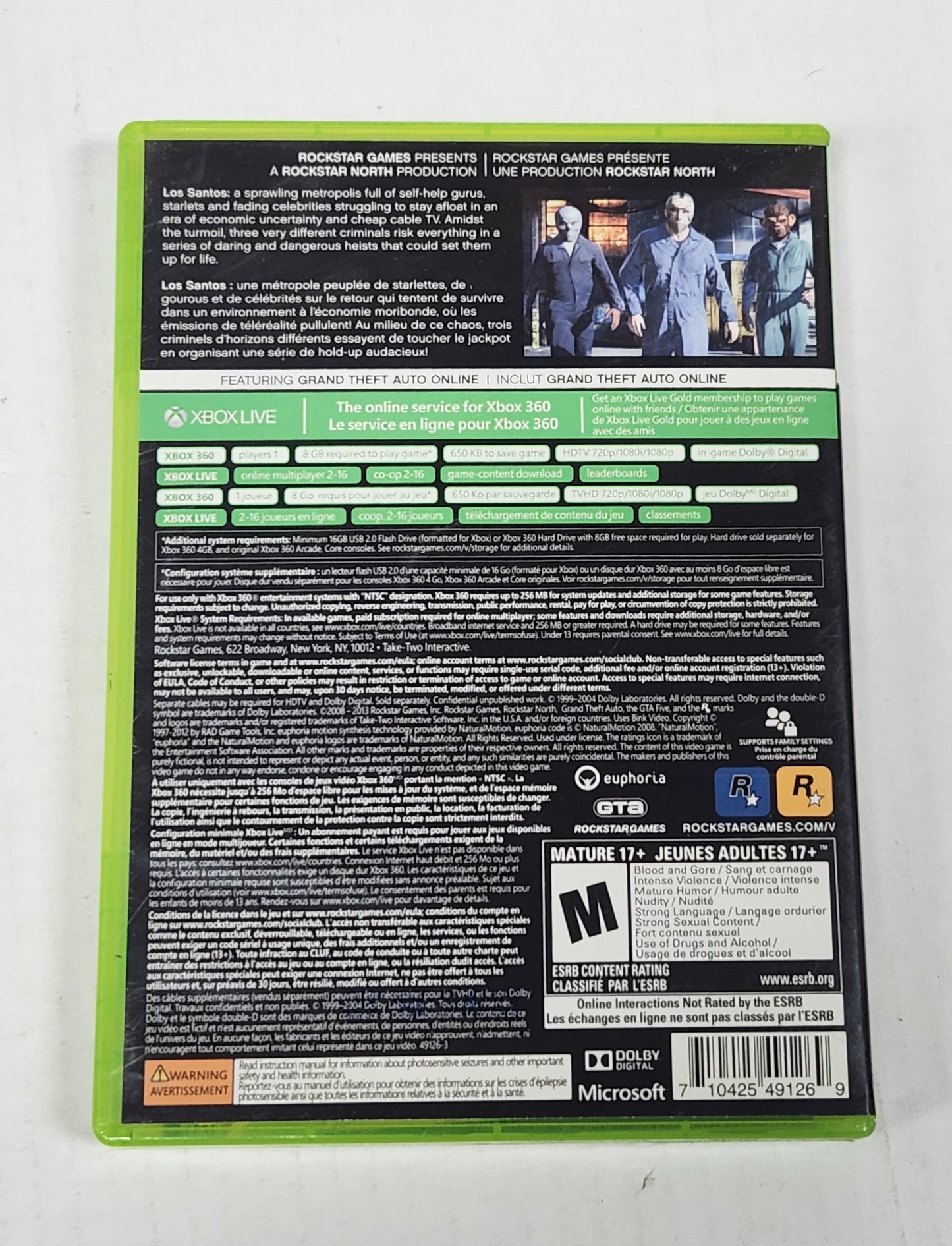 Auction Item 93: Grand Theft Auto V Five - XBox 360
