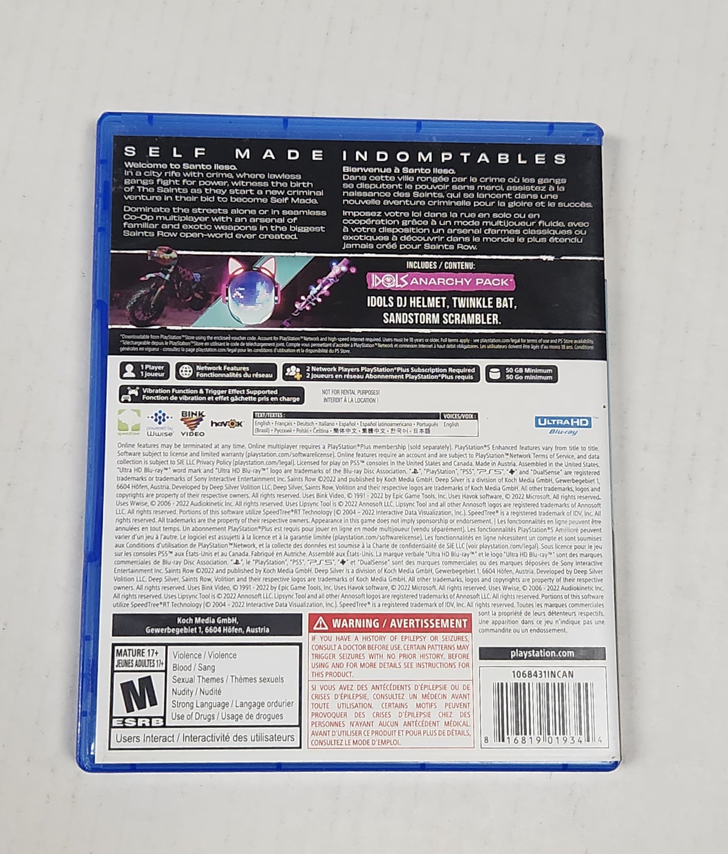 068: Saints Row Day One Edition - PS5