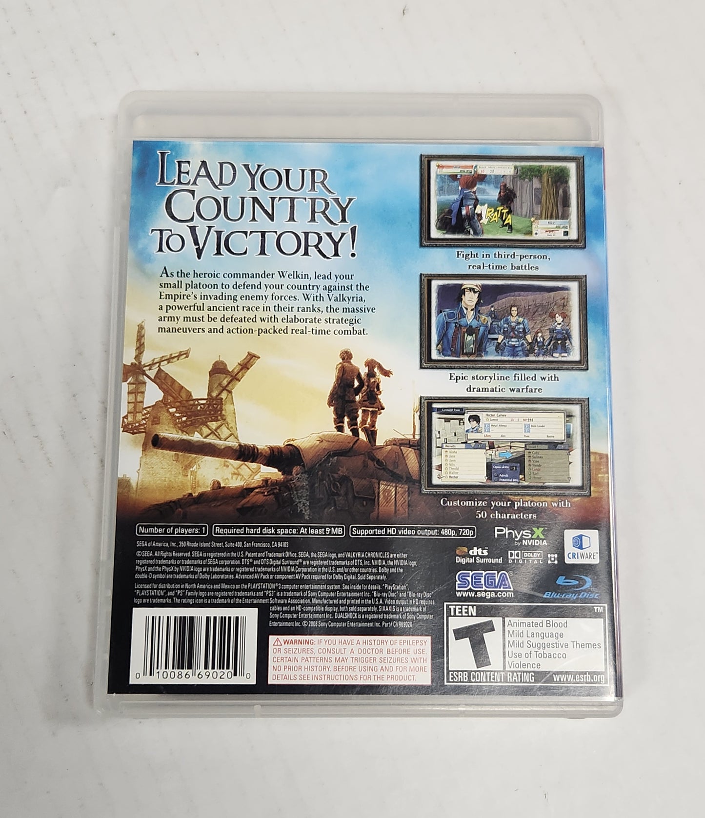 Lot 055: Valkyria Chronicles - PS3