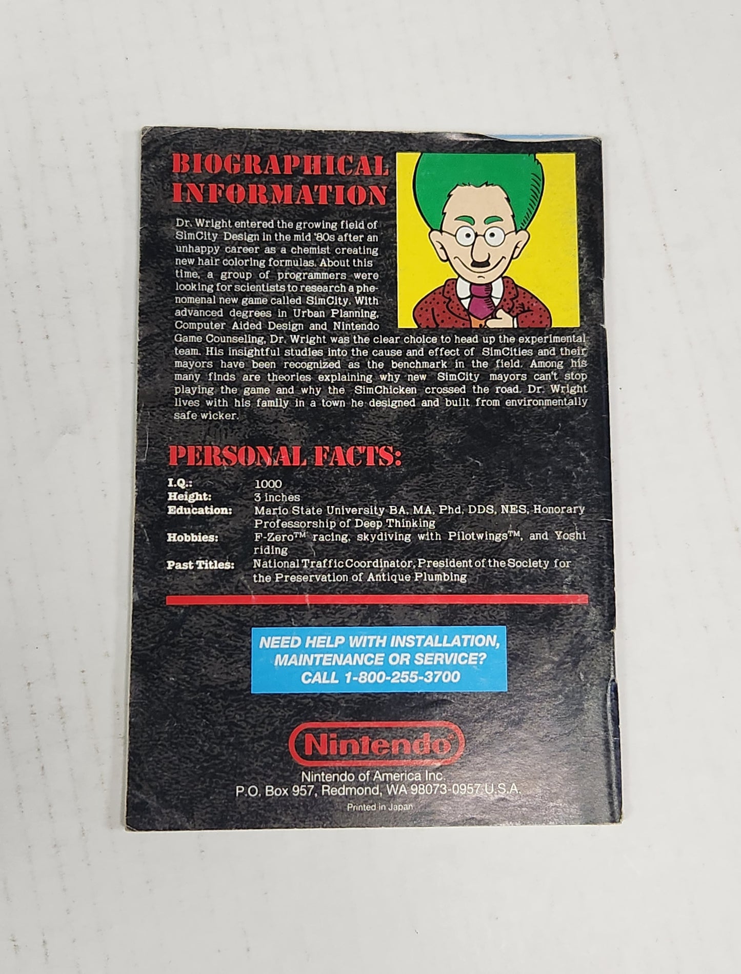 Lot 069: Sim City Dr. Wright's Urban Planning Guide (Manual ) - SNES