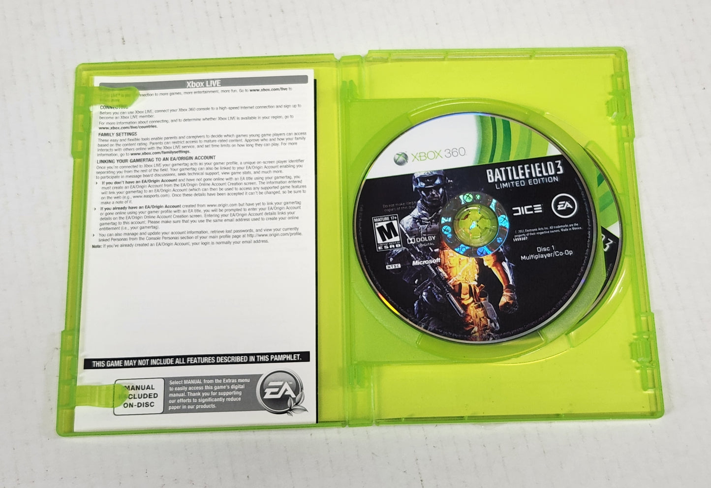Lot 078: Battlefield 3 Limited Edition - XBox 360