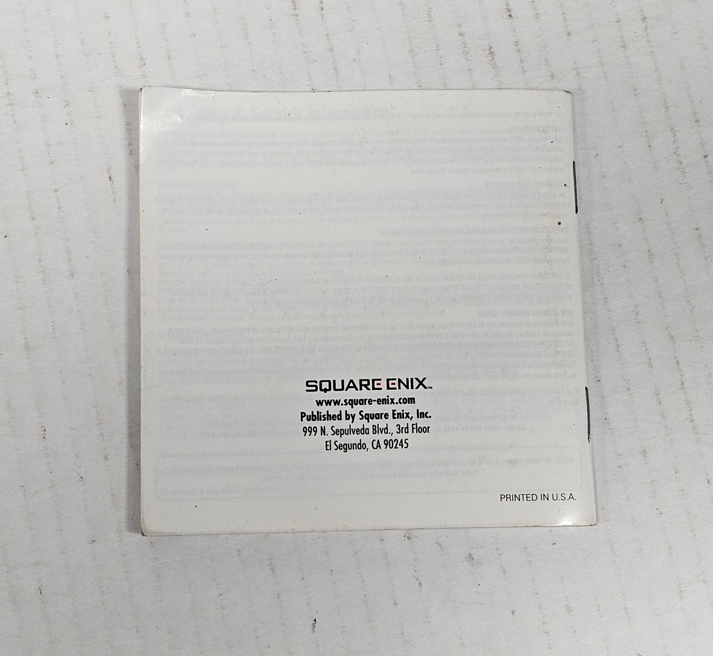 Item 052: Final Fantasy III Manual - DS