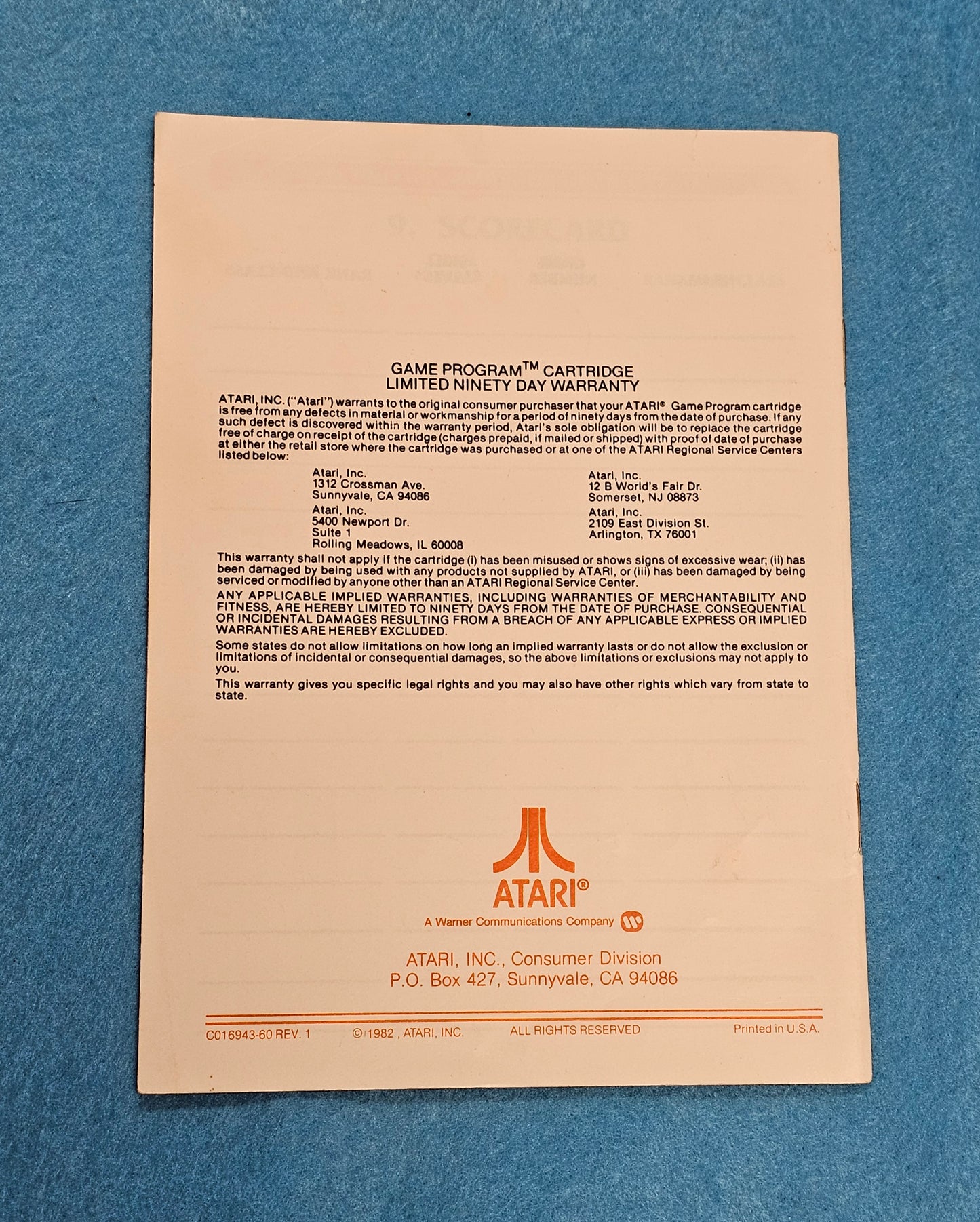 Thing 014: Star Raiders Manual - Atari