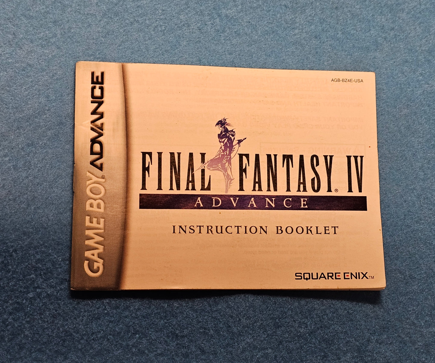 Thing 006: Final Fantasy IV Advance Manual - Game Boy Advance