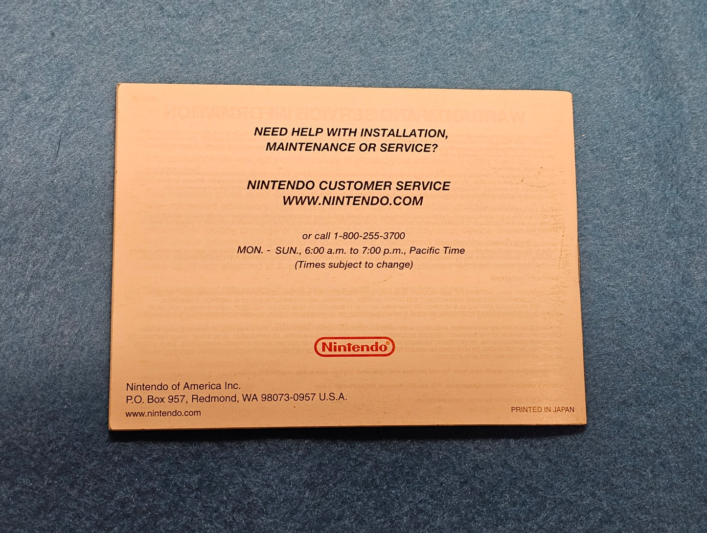 Thing 006: Final Fantasy IV Advance Manual - Game Boy Advance