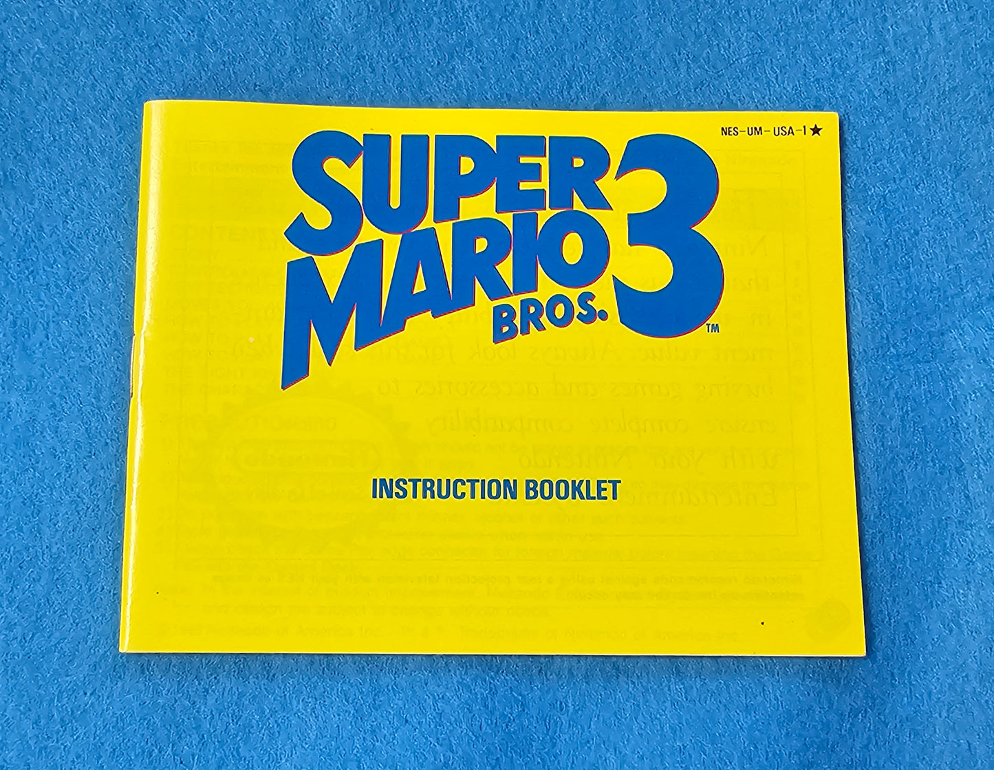 018: Super Mario Bros 3 Manual - NES