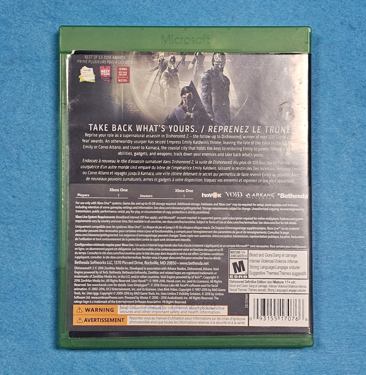016: Dishonored 2 - XBox One