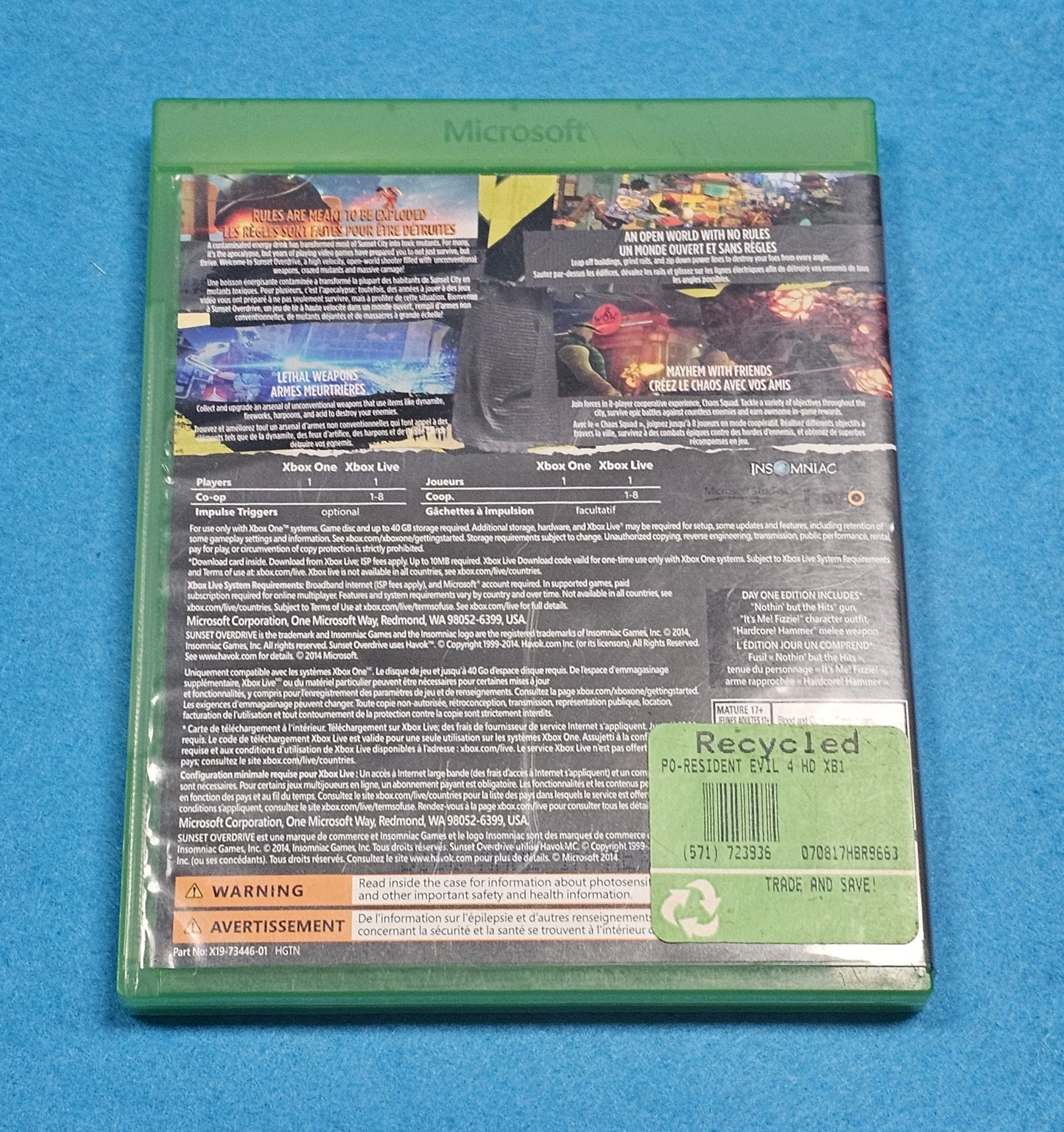 018: Sunset Overdrive - XBox One