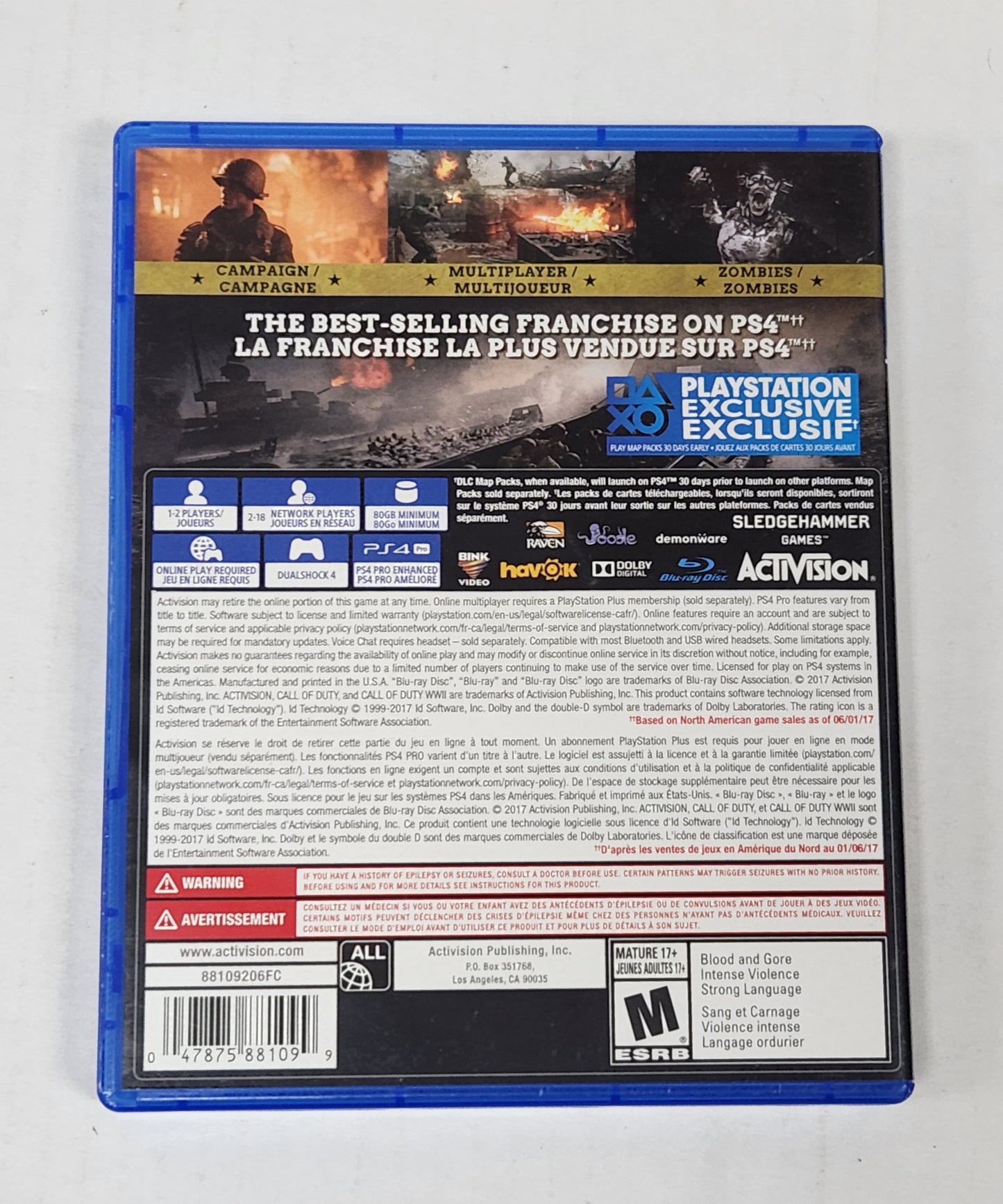 Auction Item 94: Call of Duty WWII - PS4