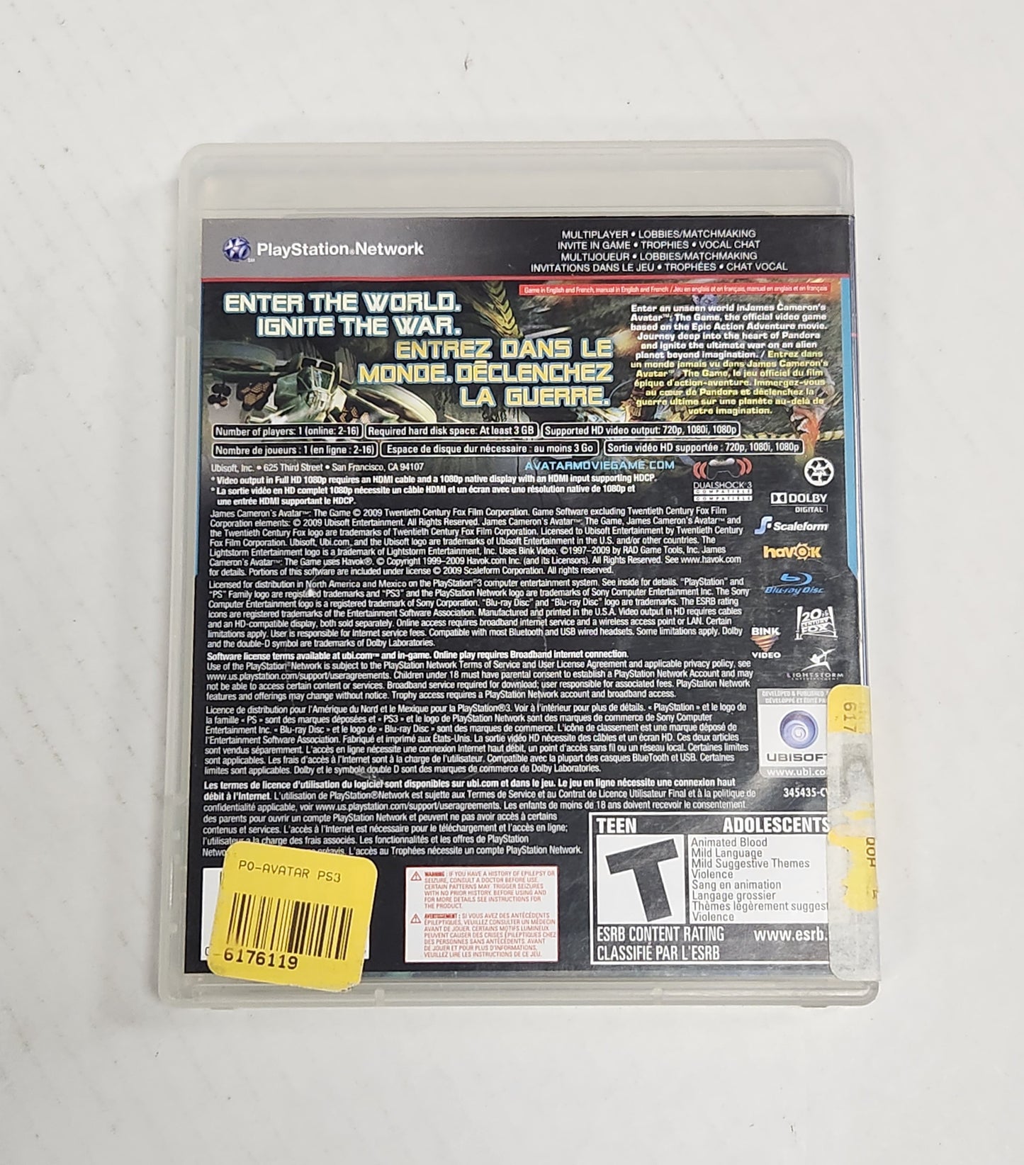 Lot 031 - Avatar The Game - PS3