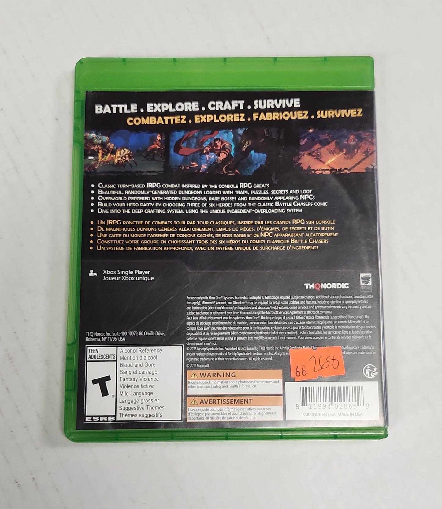 Lot 062: Battle Chasers Night War - XBox One