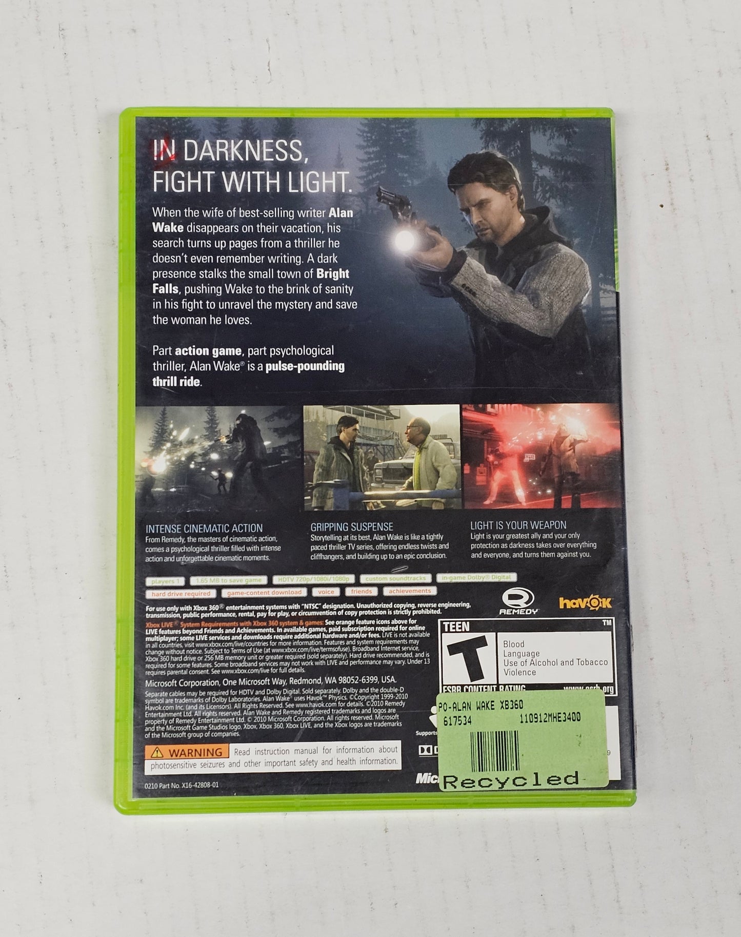 Item 045: Alan Wake - XBox 360