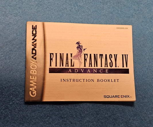 Thing 006: Final Fantasy IV Advance Manual - Game Boy Advance