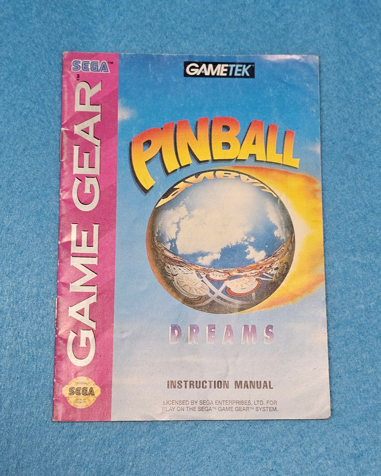 LOT 137: Pinball Manual - Game Gear