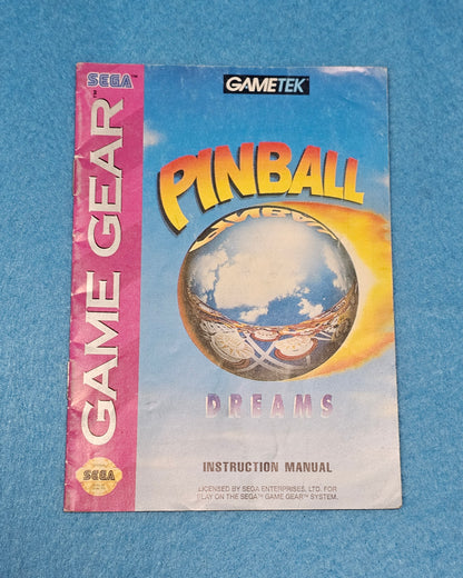 LOT 137: Pinball Manual - Game Gear