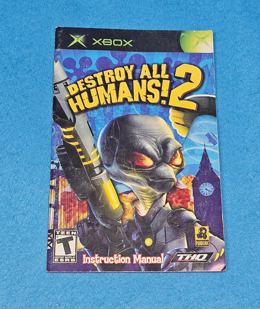 LOT 134: Destroy All Humans 2 Manual - XBox