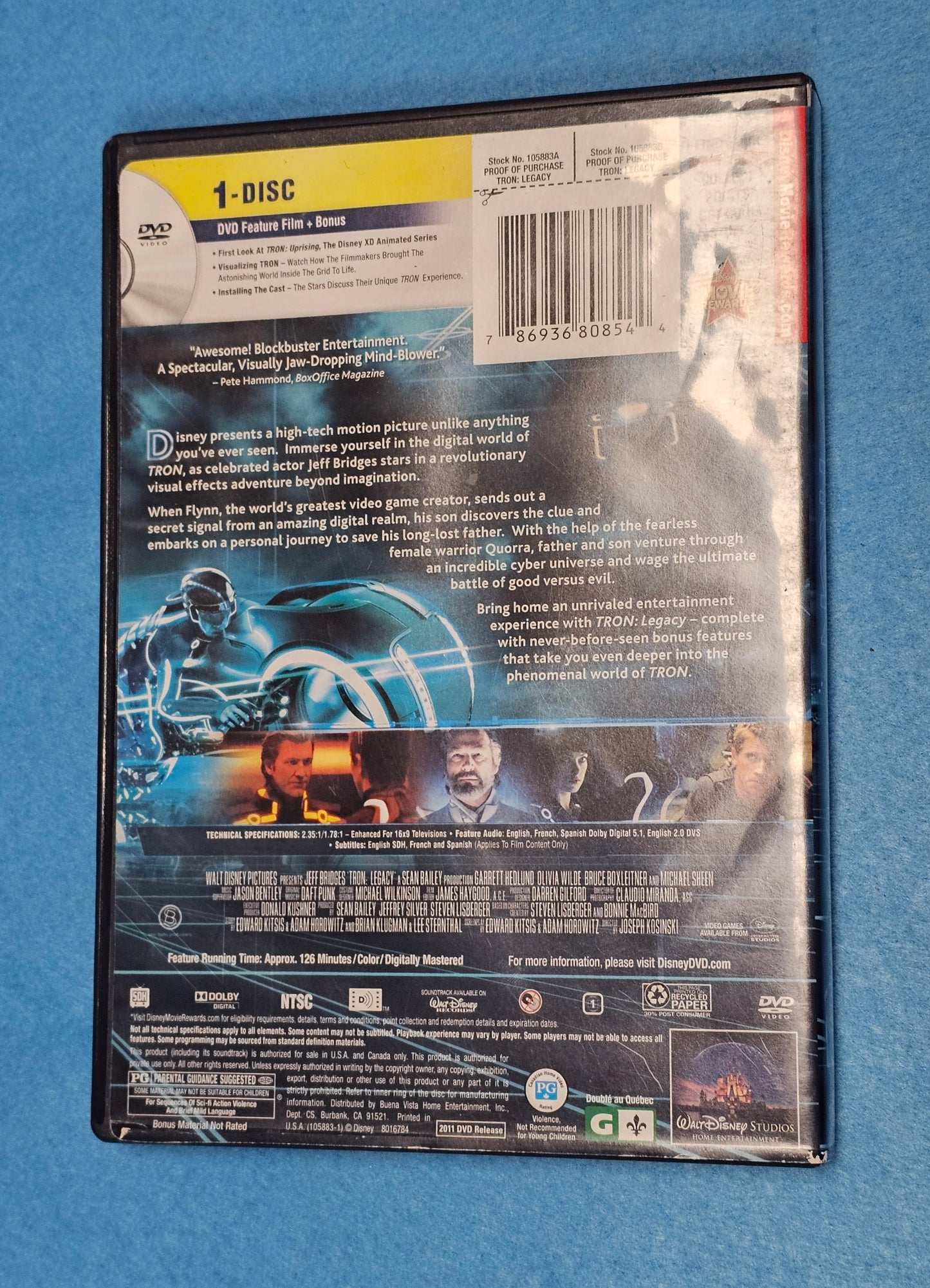 LOT 124: Tron Legacy - DVD