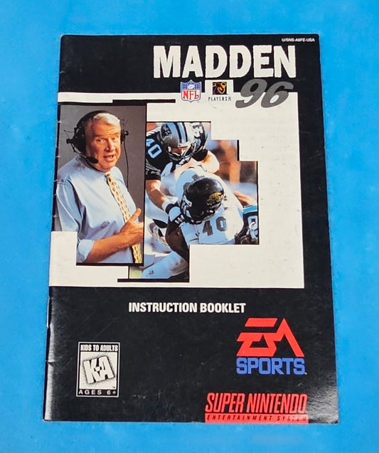 081: Madden NFL '96 Manual - SNES