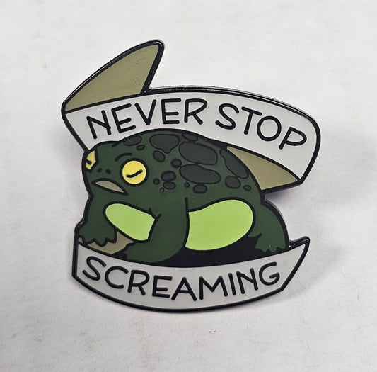 123: Never Stop Screaming Pin