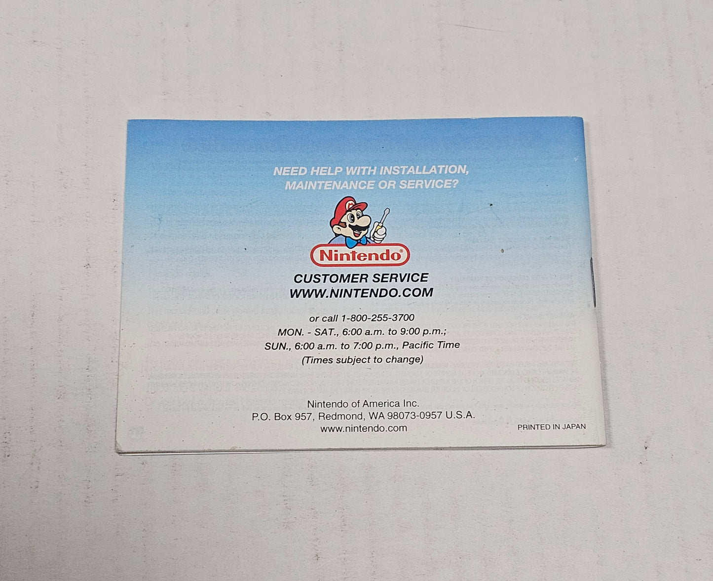 109: Super Mario World: Super Mario Advance 2 Manual - GBA