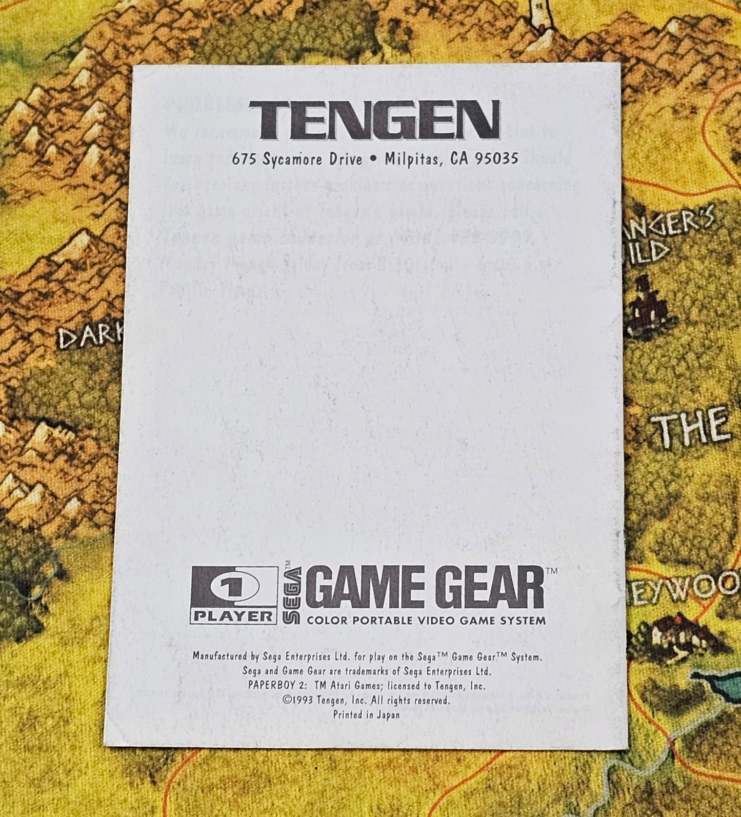 113: Paperboy 2 Manual - Game Gear