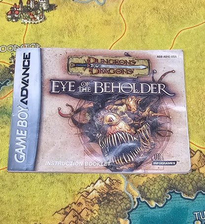 136: Dungeons & Dragons: Eye of the Beholder Manual - GBA