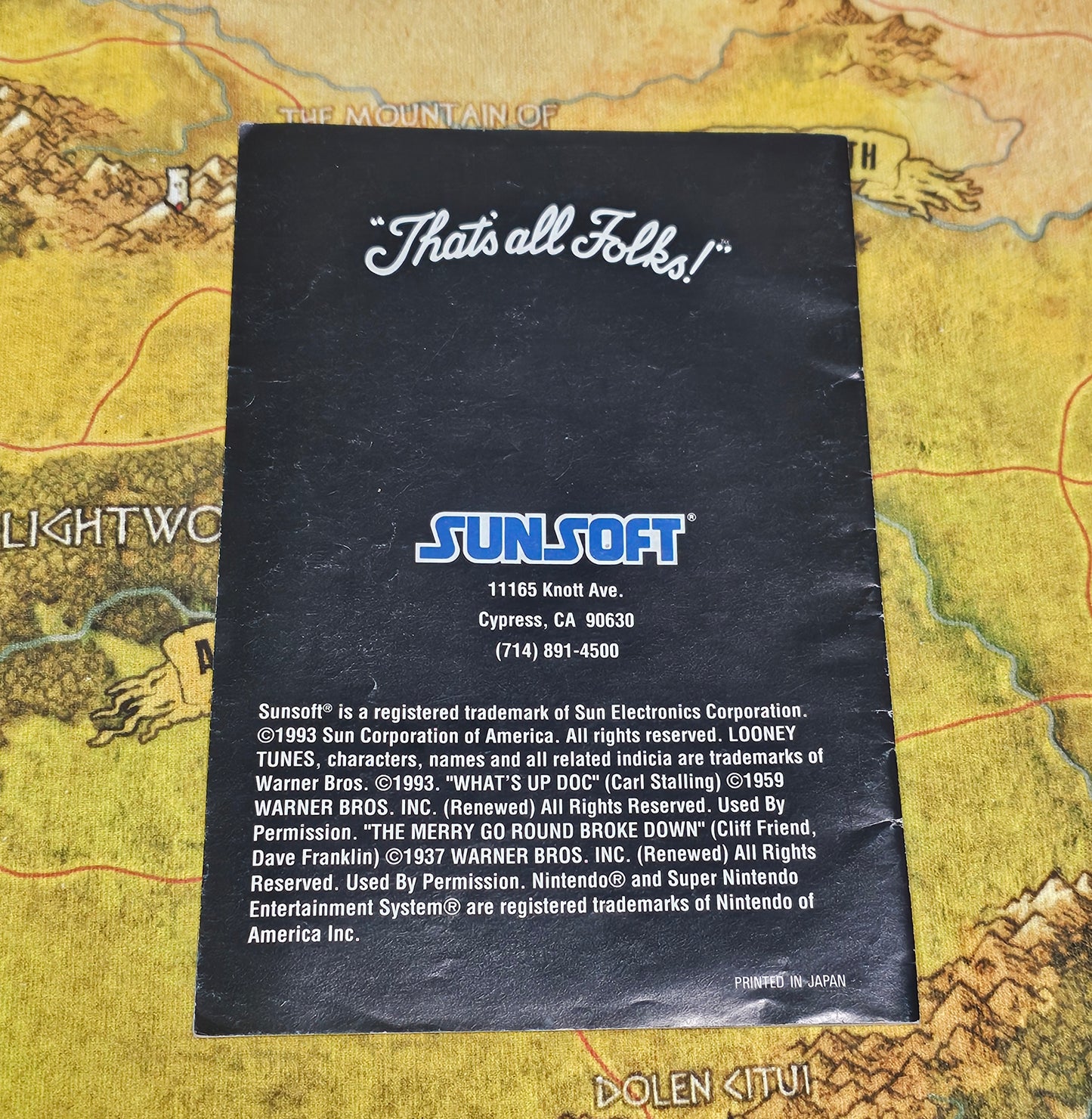 142: Bugs Bunny Rabbit Rampage Manual - SNES