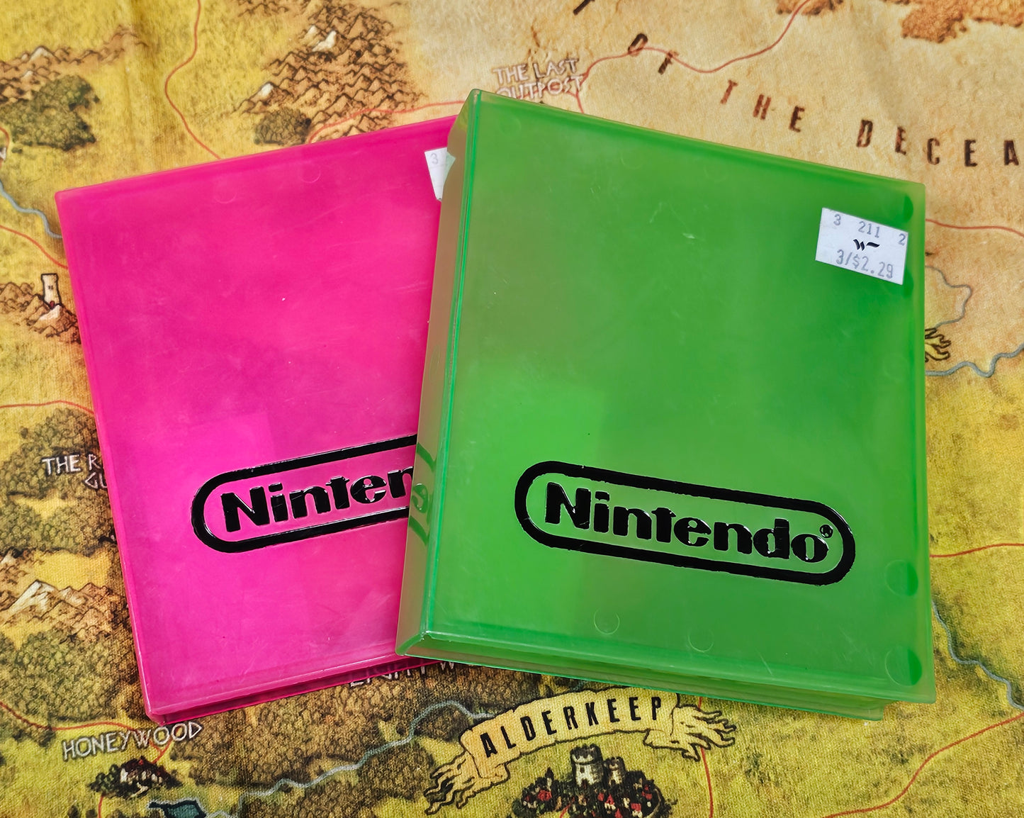 107: Pink/Green NES Cases