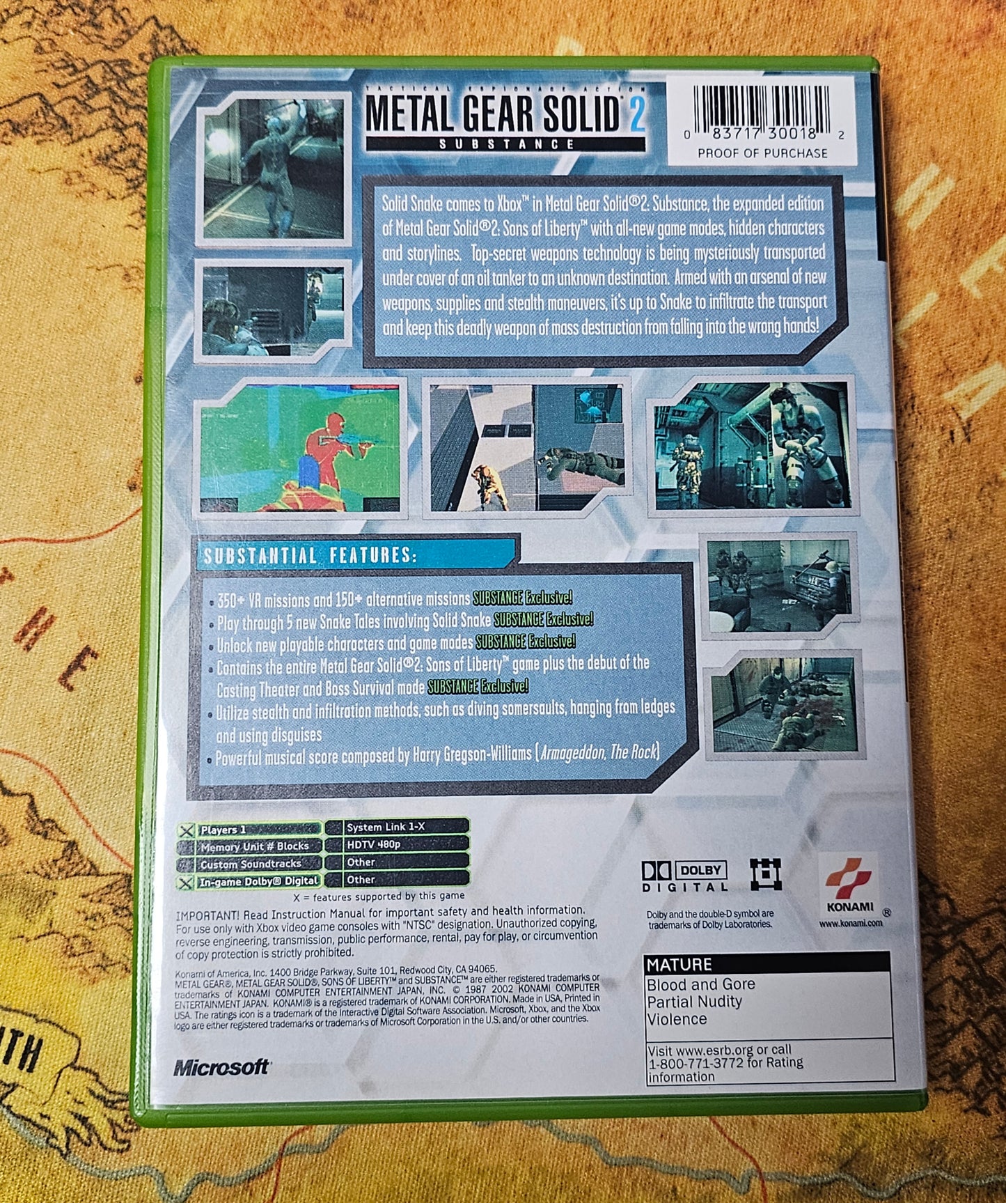 103: Metal Gear Solid 2: Substance - XBox