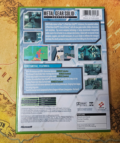 103: Metal Gear Solid 2: Substance - XBox