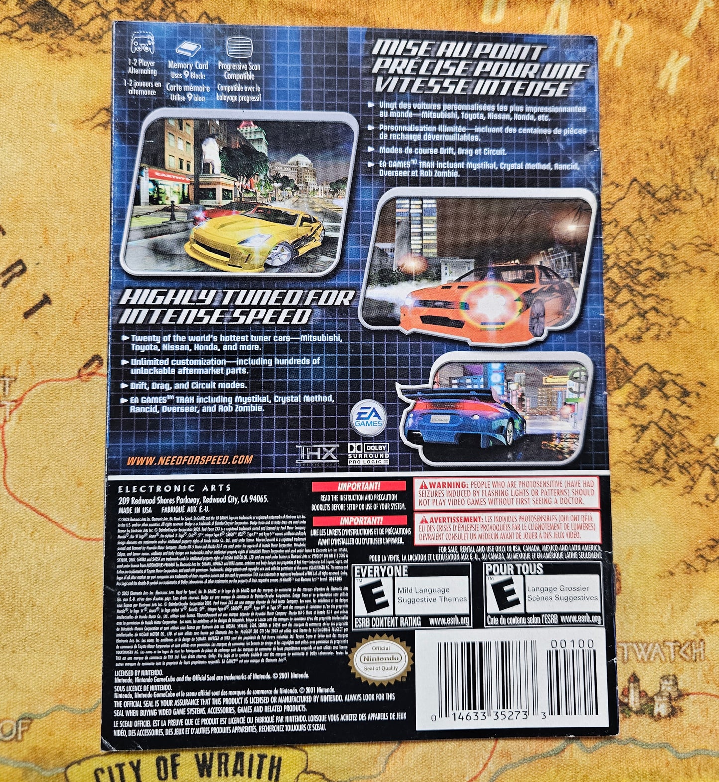 188: MANUAL Need For Speed: Underground - GameCube