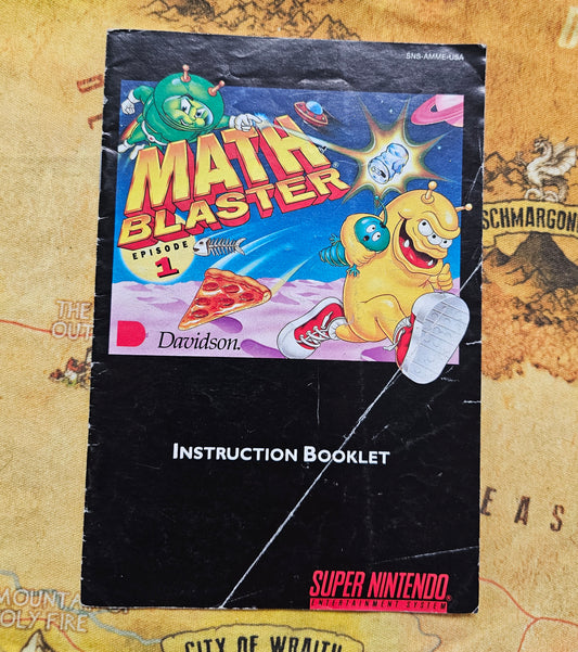 199: MANUAL Math Blaster - SNES