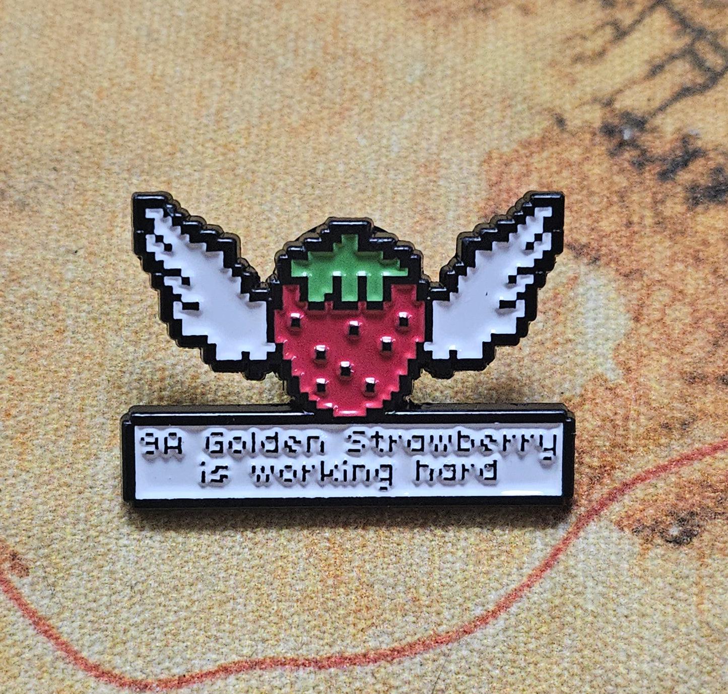 249: Golden Strawberry Celeste Pin