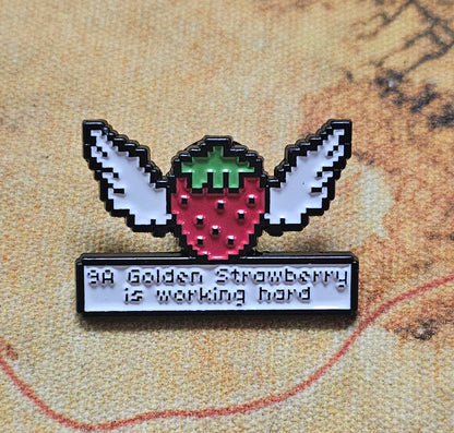 249: Golden Strawberry Celeste Pin
