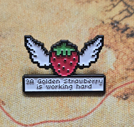249: Golden Strawberry Celeste Pin