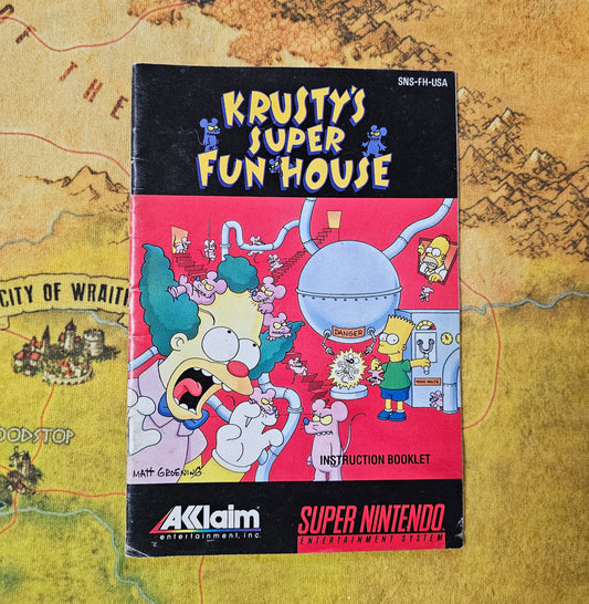 209: MANUAL Krusty's Super Fun House - SNES