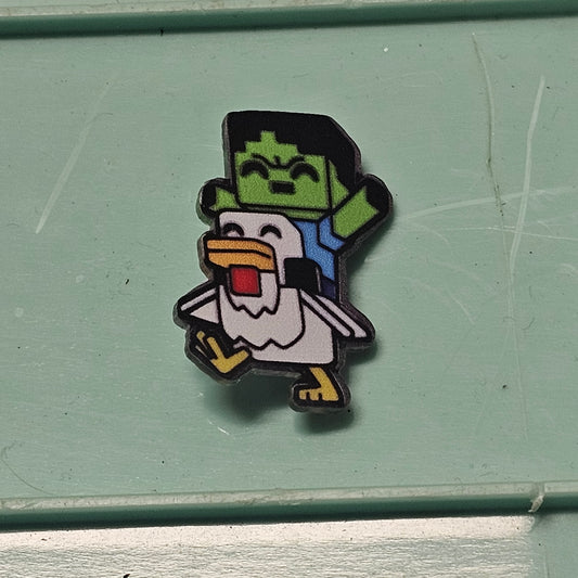 129: Acrylic Minecraft Pin