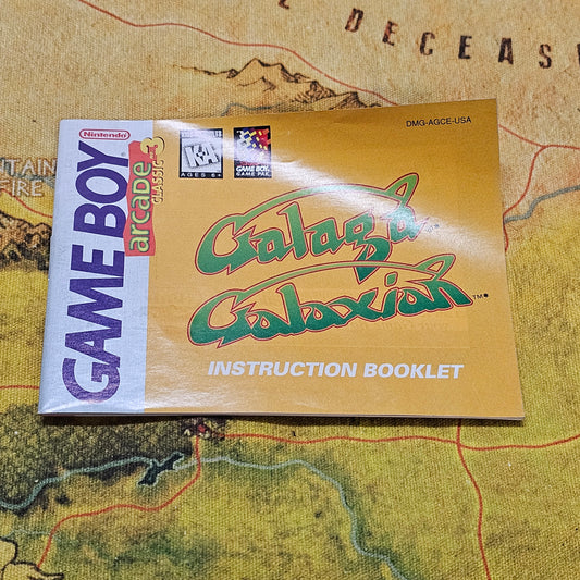 161: MANUAL Galaga Galaxian - Game Boy