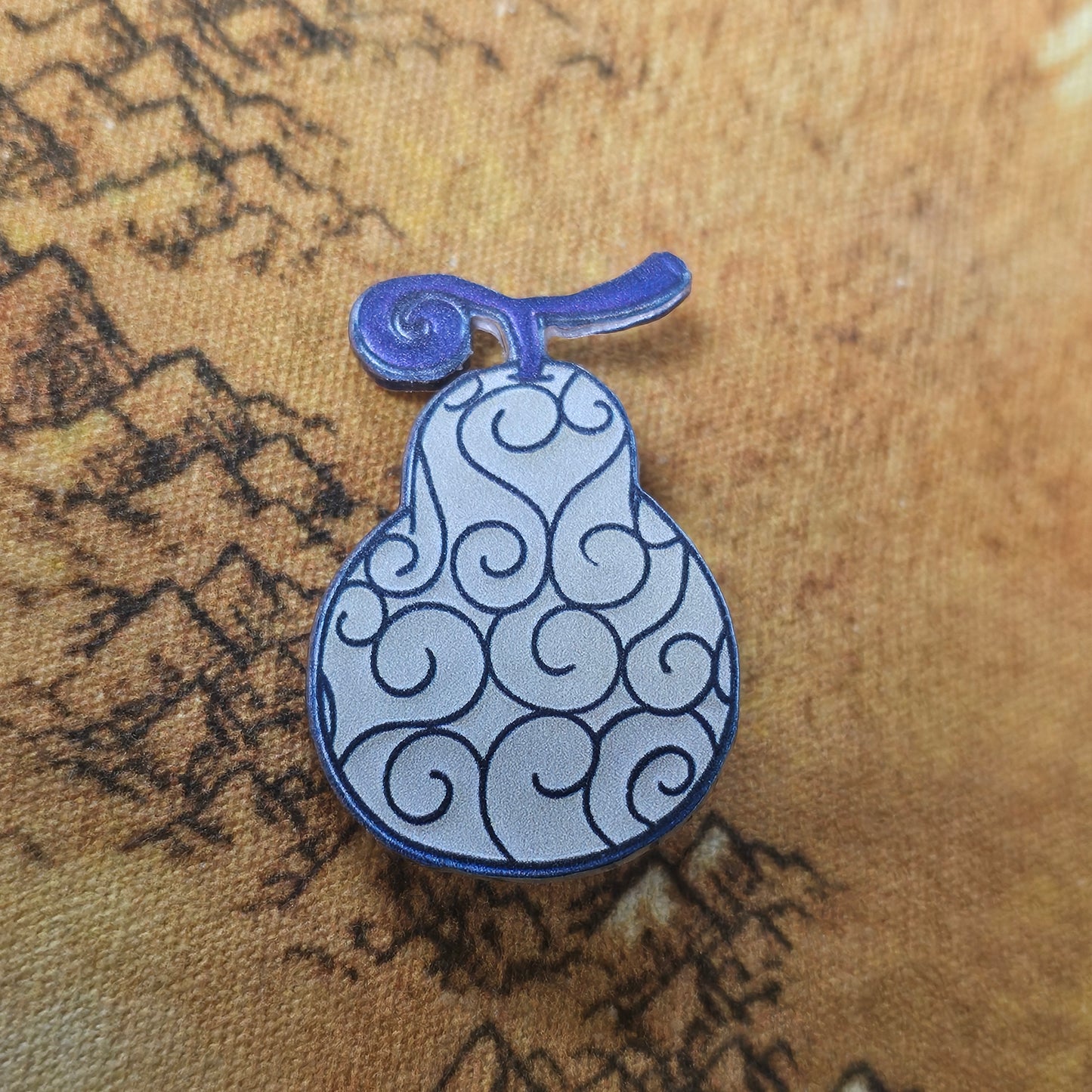 179: One Piece White Devil Fruit Acrylic Pin