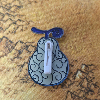 179: One Piece White Devil Fruit Acrylic Pin