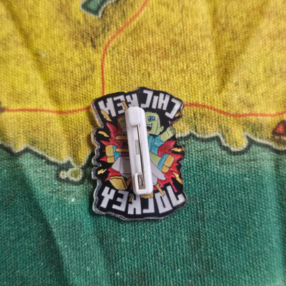 179: Chicken Jockey Acrylic Pin