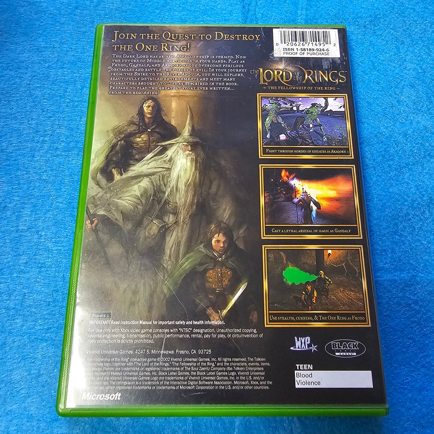 140: The Lord of the Rings: The Fellowship of the Ring - XBox