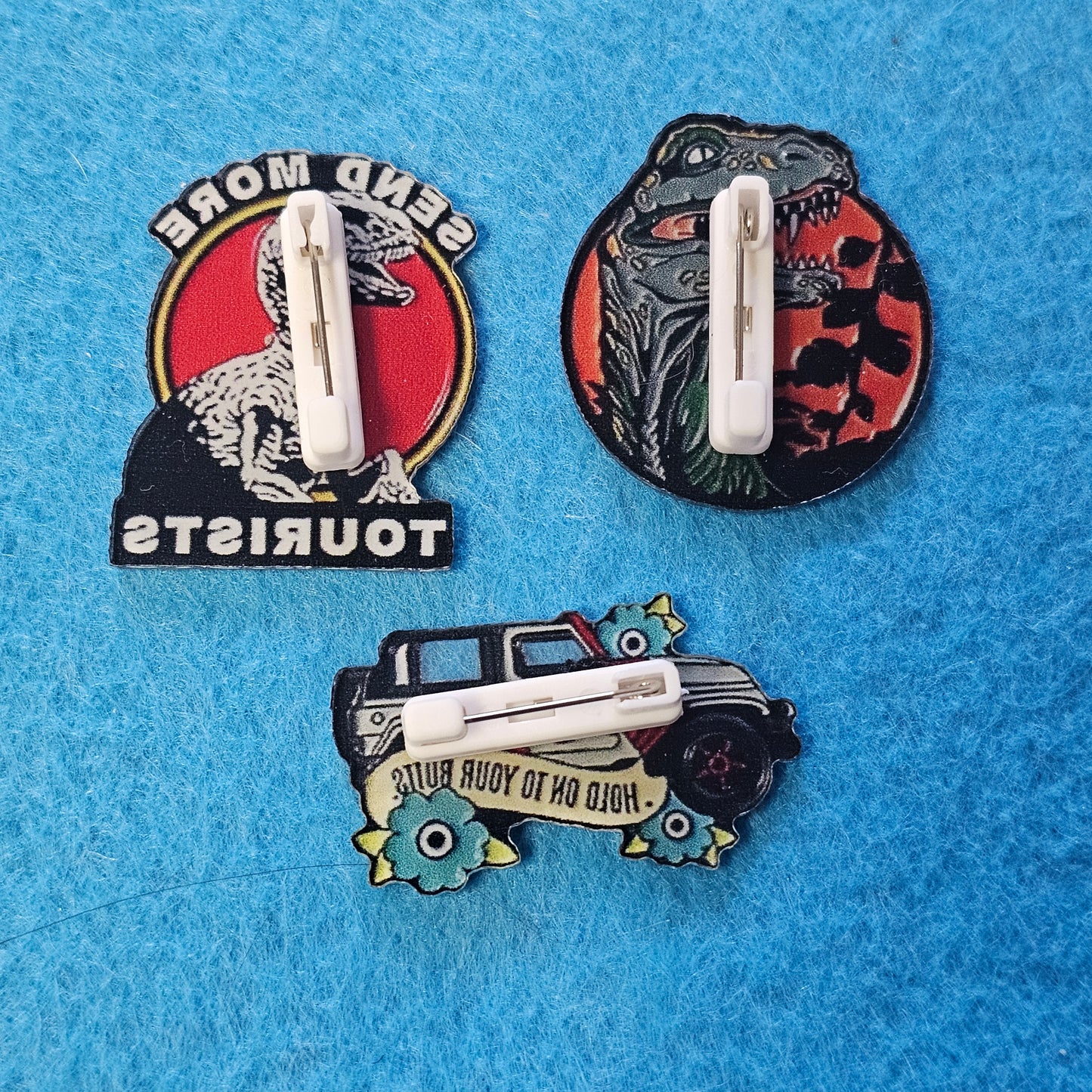230: Jurassic Acrylic Pin Trio