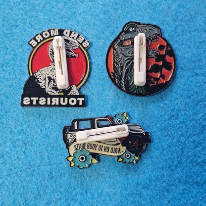 230: Jurassic Acrylic Pin Trio